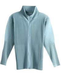 Homme Plissé Issey Miyake - Veste Plissée À Fermeture Zippée - Lyst