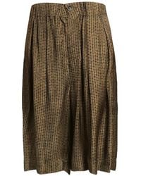 Uma Wang - Geometric-Print Pleated Shorts - Lyst
