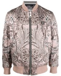 Philipp Plein - Paisley-Print Satin Bomber Jacket - Lyst