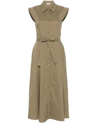 Liu Jo - Cotton Chemisier Midi Dress - Lyst
