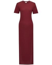 Saint Laurent - Short Sleeve Maxi Dress - Lyst