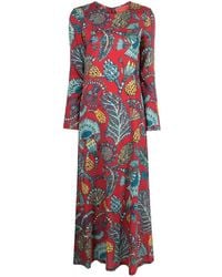 La DoubleJ - Swing Floral-Print Maxi Dress - Lyst