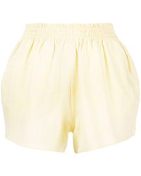 Forte - Elasticated-waistband Cotton-linen Blend Shorts - Lyst