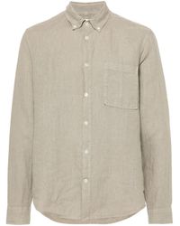 NN07 - Button-down Collar Linen Shirt - Lyst