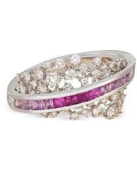 ANANYA - 18K Scatter Energy Diamond And Sapphire Ring - Lyst