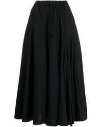 Yohji Yamamoto - High-Waisted Wool Midi Skirt - Lyst
