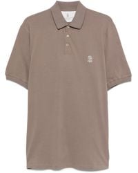 Brunello Cucinelli - Polo En Coton À Logo Brodé - Lyst