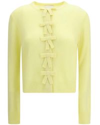 Allude - Bow Cardigan - Lyst