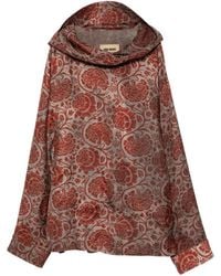 Uma Wang - Hooded Floral Print Top - Lyst