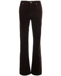 FRAME - Corduroy-Effect Flared Jeans - Lyst
