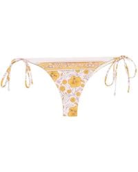 MC2 Saint Barth - Marielle Floral-Print Side-Tie Bikini Bottoms - Lyst