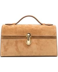 SAVETTE - Suede Top-Handle Tote Bag - Lyst