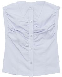 Low Classic - Button-up Strapless Top - Lyst