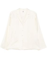 TOTEME - Zijden Pyjamatop Met Monogram - Lyst