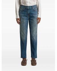 Peserico - Faded-Effect Straight-Leg Jeans - Lyst