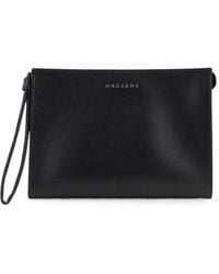 Orciani - Leather Wristlet Clutch Bag - Lyst