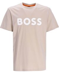 BOSS - Thinking 1 Logo-print Cotton T-shirt - Lyst
