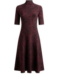 Etro - Vestido midi con motivo de cachemira - Lyst
