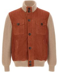 Volfagli - Elmo Suede-Leather Jacket - Lyst