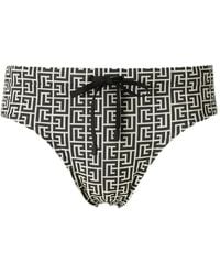 Balmain - Zwembroek Met Monogram - Lyst