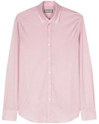 Canali - Chemise En Coton À Manches Longues - Lyst