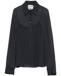 Semicouture - Buttoned Long-Sleeve Top - Lyst