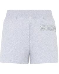 Moschino - Logo-Embellished Cotton Shorts - Lyst
