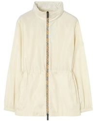 Burberry - Short Checker-Tape Nylon Parka - Lyst