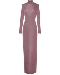 Saint Laurent - Mock Neck Long Sleeve Dress - Lyst