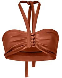 Lika - Top Con Scollo All'Americana - Lyst