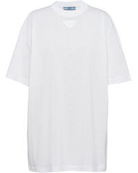 Prada - Triangle-patch Oversized T-shirt - Lyst