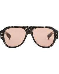 Balmain - Tortoiseshell-Effect Pilot-Frame Sunglasses - Lyst