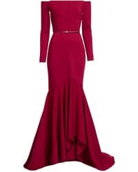 Elie Saab - Off-shoulder Belted Maxi Dress - Lyst