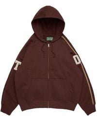 DENIM TEARS - Chenille-Patch Zip-Up Hoodie - Lyst