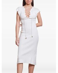 Akep - Lace-Up Midi Dress - Lyst