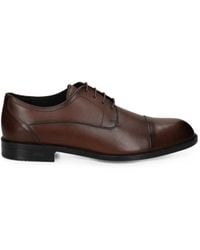 BOSS - Leather Derby Shoes With Cap Toe - Lyst