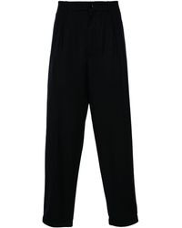 Giorgio Armani - Tapered Virgin Wool Trousers - Lyst