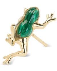 Bibi Van Der Velden - Mini Frog Stud Malachite And Quartz Earring - Lyst