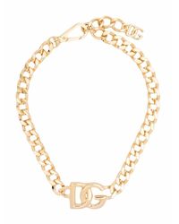 Dolce & Gabbana - Logo-pendant Chain-link Key Ring - Lyst