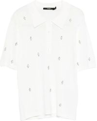 Seventy - Embellished Polo Shirt - Lyst