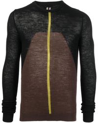 Rick Owens - Pull en laine vierge à design à empiècements - Lyst