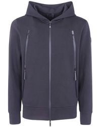 Moncler - Cotton Blend Zip-Up Hoodie - Lyst
