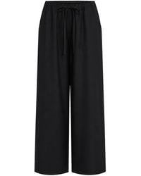 TOTEME - Drawstring-Waist Wide-Leg Trousers - Lyst
