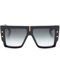 Balmain - B-Grand Rectangle-Frame Gradient Sunglasses - Lyst