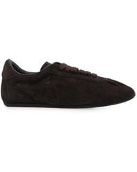 Dolce & Gabbana - Logo-Plaque Calf Suede Sneakers - Lyst