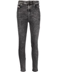 DIESEL - Slandy Mid-rise Skinny Jeans - Lyst