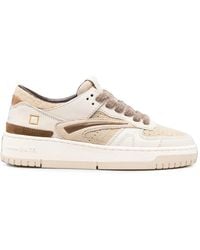 Date - Leather Panelled Sneakers - Lyst