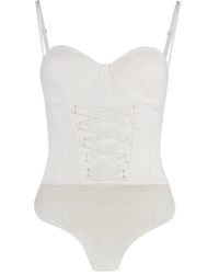 Elisabetta Franchi - Criss Cross-Straps Bodysuit - Lyst