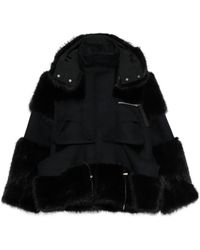 Sacai - エコファートリム フーデッドジャケット - Lyst