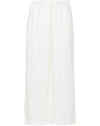 120% Lino - Linen Cropped Trousers - Lyst